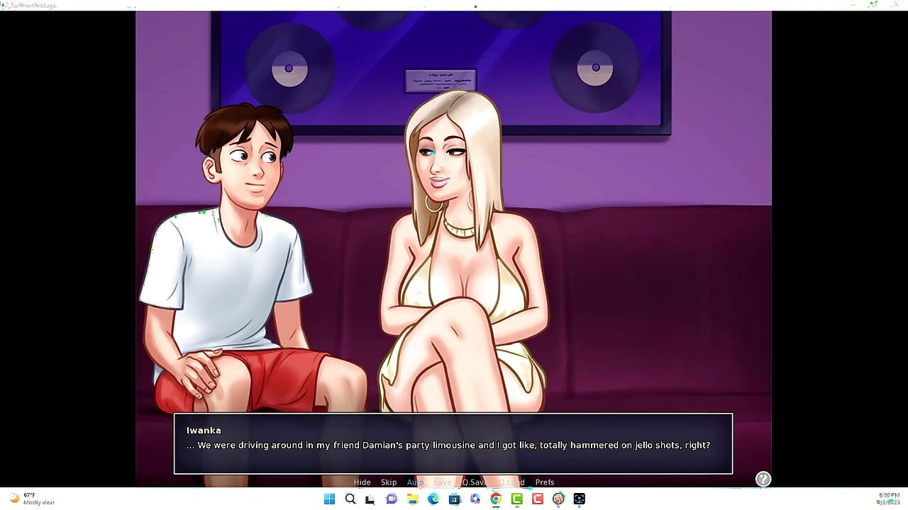 Summertime saga - Johannes e Erik assistiram Iwanka, Iwanka deu a Johannes um boquete na câmera