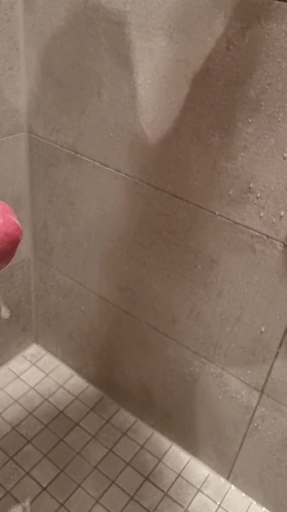 Memorable moment from "massive cumshot in public unisex shower"