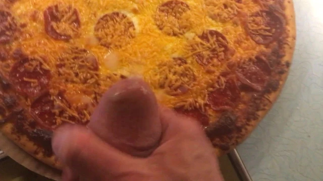 Cum on pizza
