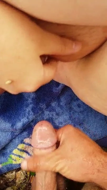 Pissing on my cock.