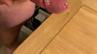 Lubed afternoon cock play with cumshot