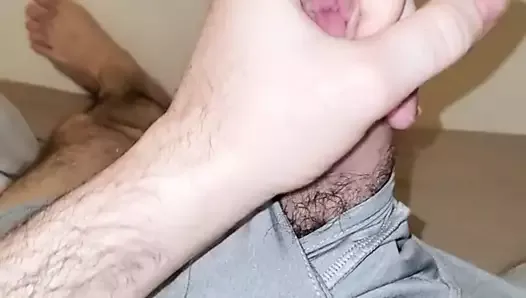 Teen Wanking In the Morning And Cumming On Underwear