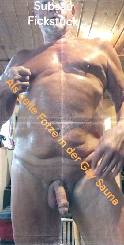 Horny jerk off in the sauna