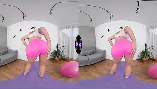 Masturbating on a big pink ball – TmwVRnet
