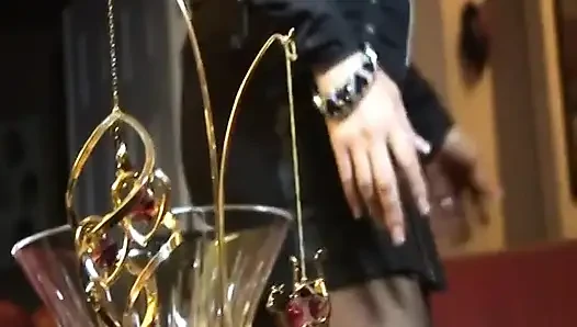 A hot MILF and a big boobed slut have lesbian sex