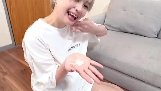 Bagian 7 [No Bra Vlog] Aku mencoba membuatnya muncrat hanya dengan mulutnya. Vol.1