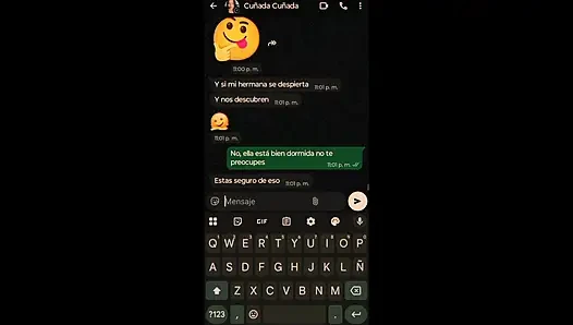 I text my sister-in-law and she goes to her room to show her my penis