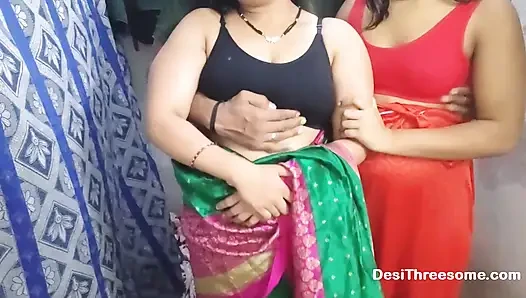 Mature Indian Wife Seduce Teen to FFM Threesome Sex with Husband