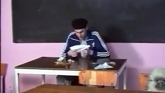 Sexy teen with hairy cunt gets anally drilled in a threesome