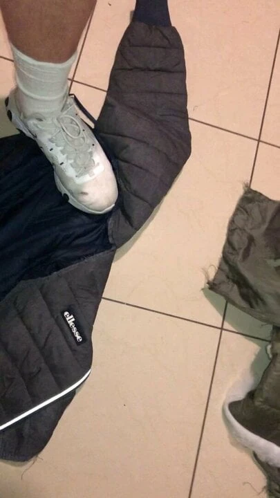 Kick apart wifes jacket
