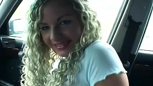Pierced Pussy Dildo Stretch Squirting in The Car