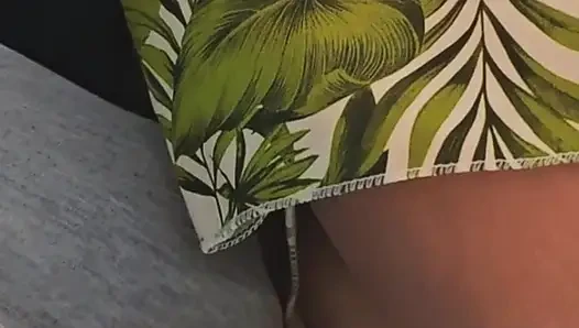 Risky Touch On Public Bus! Random Guy Slide His Dick Under Her Skirt And Ejaculate Inside Girl's Panties