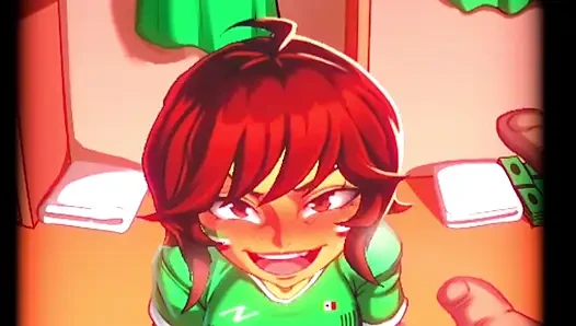 World Cup Girls - Vertical - A FIFA world cup game and Mexico has challenged us and we might get a special blow job!