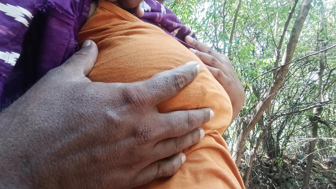 Milk breastfeeding in outdoor forest