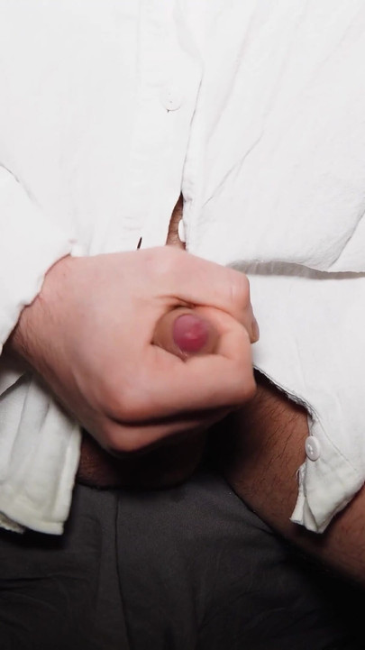 Powerful moment from "Young handsome man watches porn and masturbates at night"