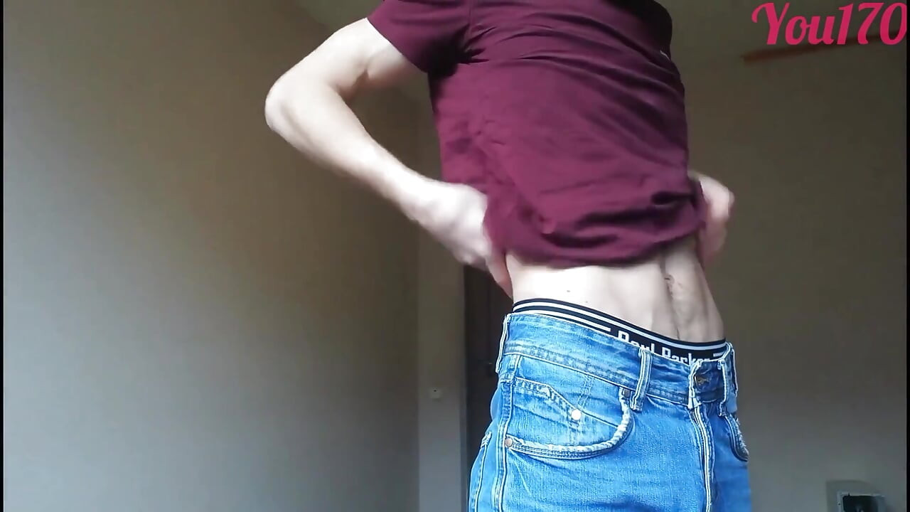 Reddish guy stood up and showed perfect body and cock