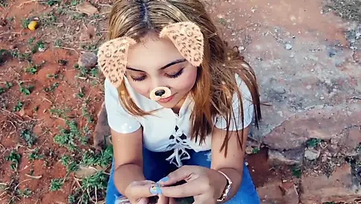 Blonde Latina Sucking Cock