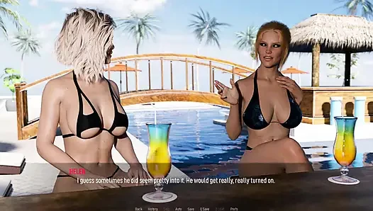 Keseruan bersama: istri hot ini topless di pantai - episode 2