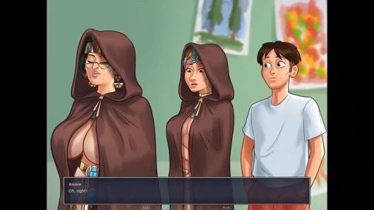 SummerTime Saga Я рисую мою обнаженную директоршу в колледже, как она... Xxx