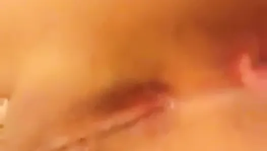 a shaved pussy opening