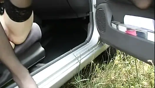 Hot Amateur Busty MILFs Masturbate Their Hairy Pussy Outdoors