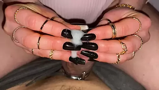 Handjob With My Long Nails Make Him Cum After Chastity Release I MyNastyFantasy