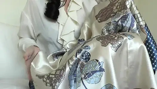 My New Satin Scarf Makes You Want to Cum and Weak, Scarf JOI, Lady Victoria Valente