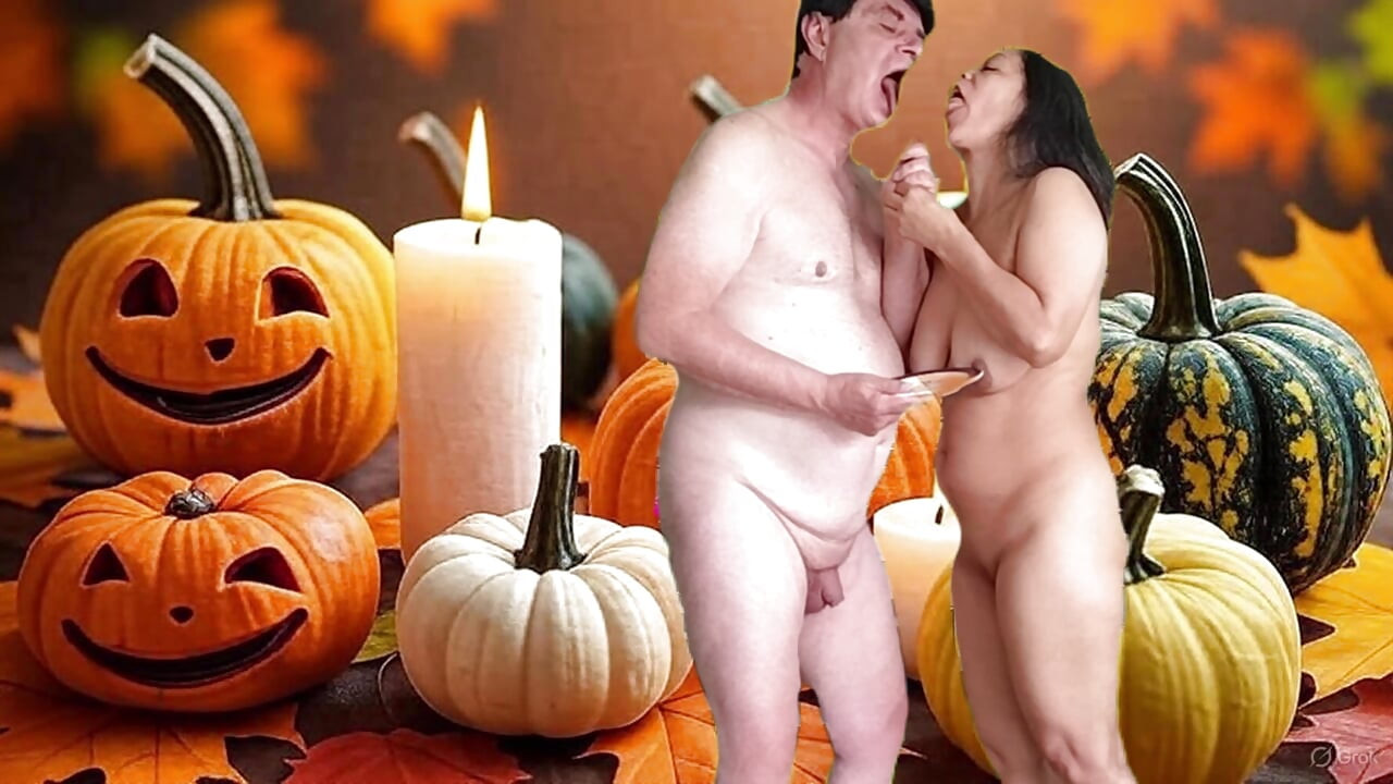 Hot Sex Halloween Picnic with Garabas and Olga