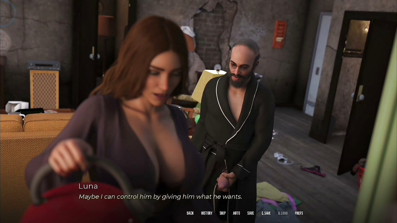 In Security- Luna Cleans Old Pervert Gary’s Apartment