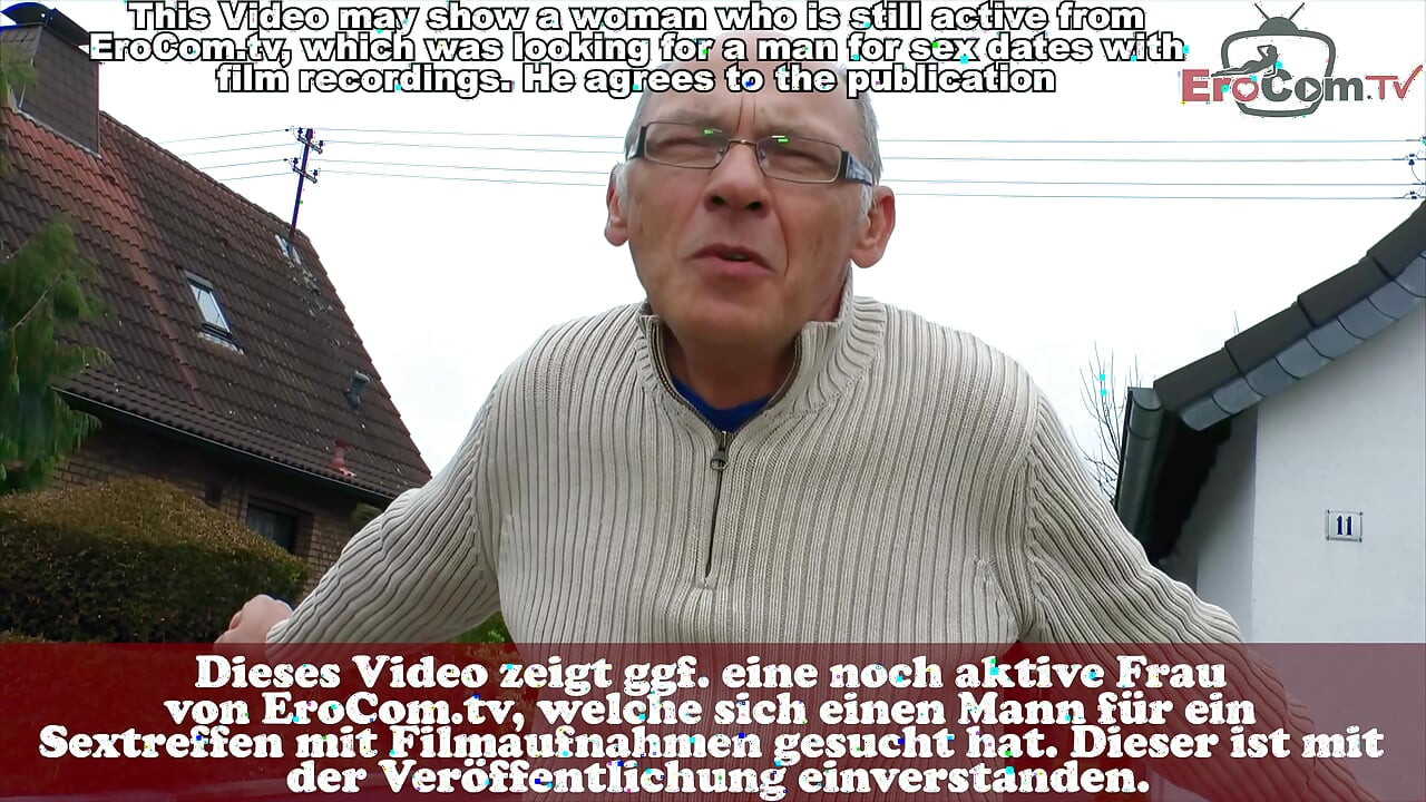 German grandpa fucks a housewife next door from the street