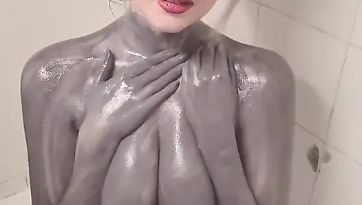 Cosplay Zatanna Bodypaint Messy Shower Removal