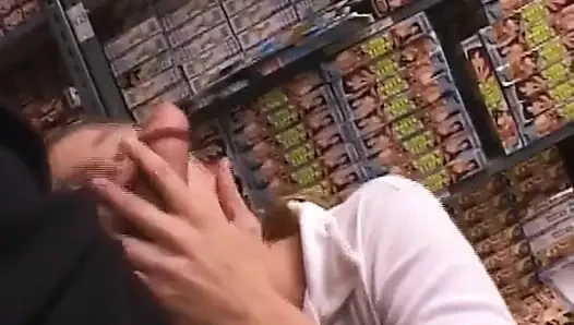 A Store Fingering Frenzy - Blonde Slut Squirting Everywhere