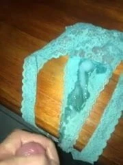 Sexy thong cumshot