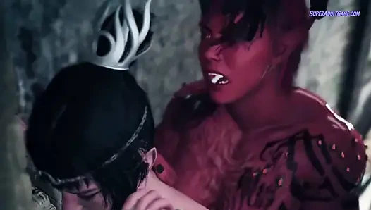 Princess Caught & Fucked By Huge Cock - 3D Futa Animation