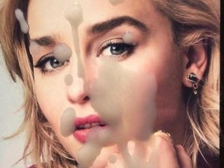 Emilia Clarke malování na obličej sperma hold 1
