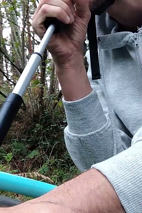 My Bicycle Wheel Punctured and I Ended up Giving the Inflator a Great Blowjob! Stranger Saw Me