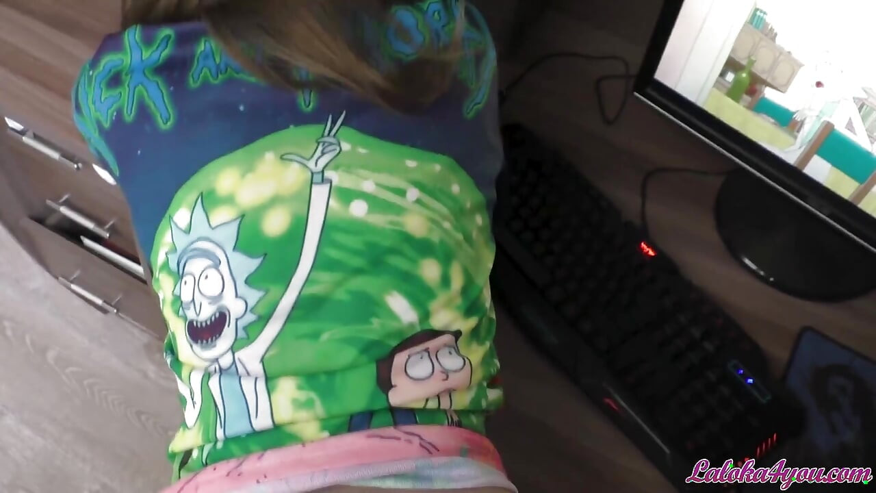 Boyfriend distracted from Rick and Morty for the passionate fucking