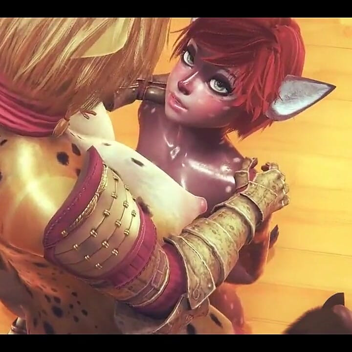 Furry Hentai - Futanari Fawn Girl Having Sex with Tiger Futanari - Japanese Asian Manga Anime Film Game Porn
