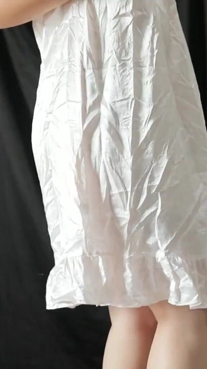 Trying out the latest transparent satin dress from Indonesian porn | Clip 1