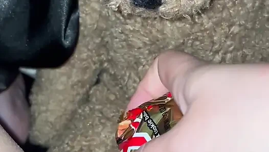 CAPPUCCINO COFFEE&TWIX CHOCOLATE IN MY 18 YO VIRGIN PINK TIGHT PUSSY- KI...