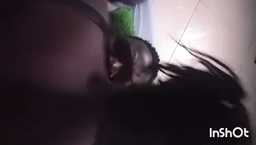 Rose massages black cock before penetration