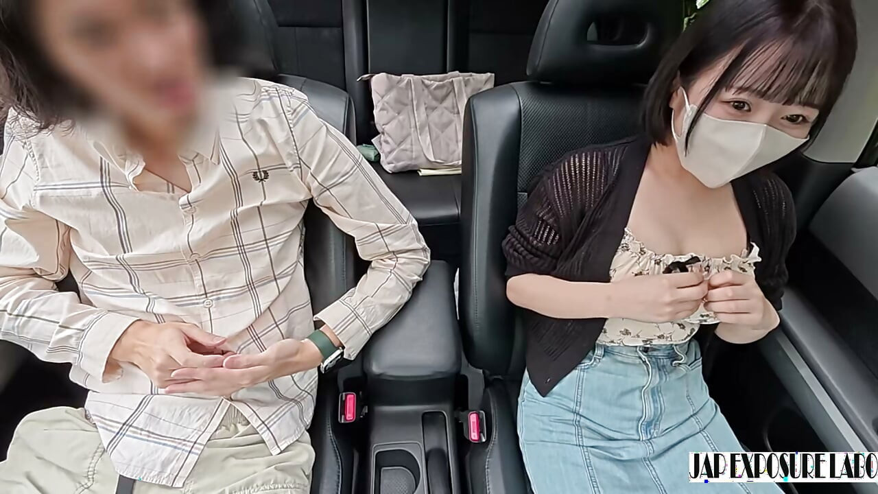 Megaton Boobs You Can See Even Through Her Clothes. Car Blowjob, Cum in Mouth, She Swallows It All!