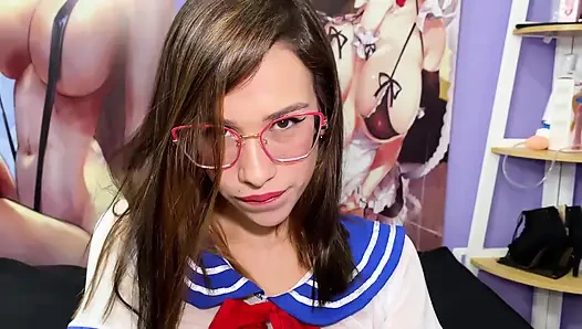 Bakış açısıyla azgın bir otaku gençle oral seks