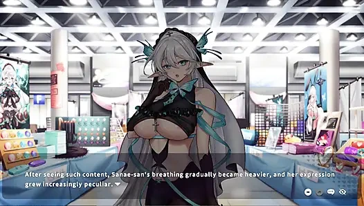 Hentai oyunu - evli kadın etkinlikte vtuber'ını kostümle oynuyor ve seks yapıyor - v-lover