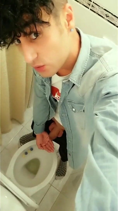 Twink Has His Own Piss, Using Hand for Drinking Pee