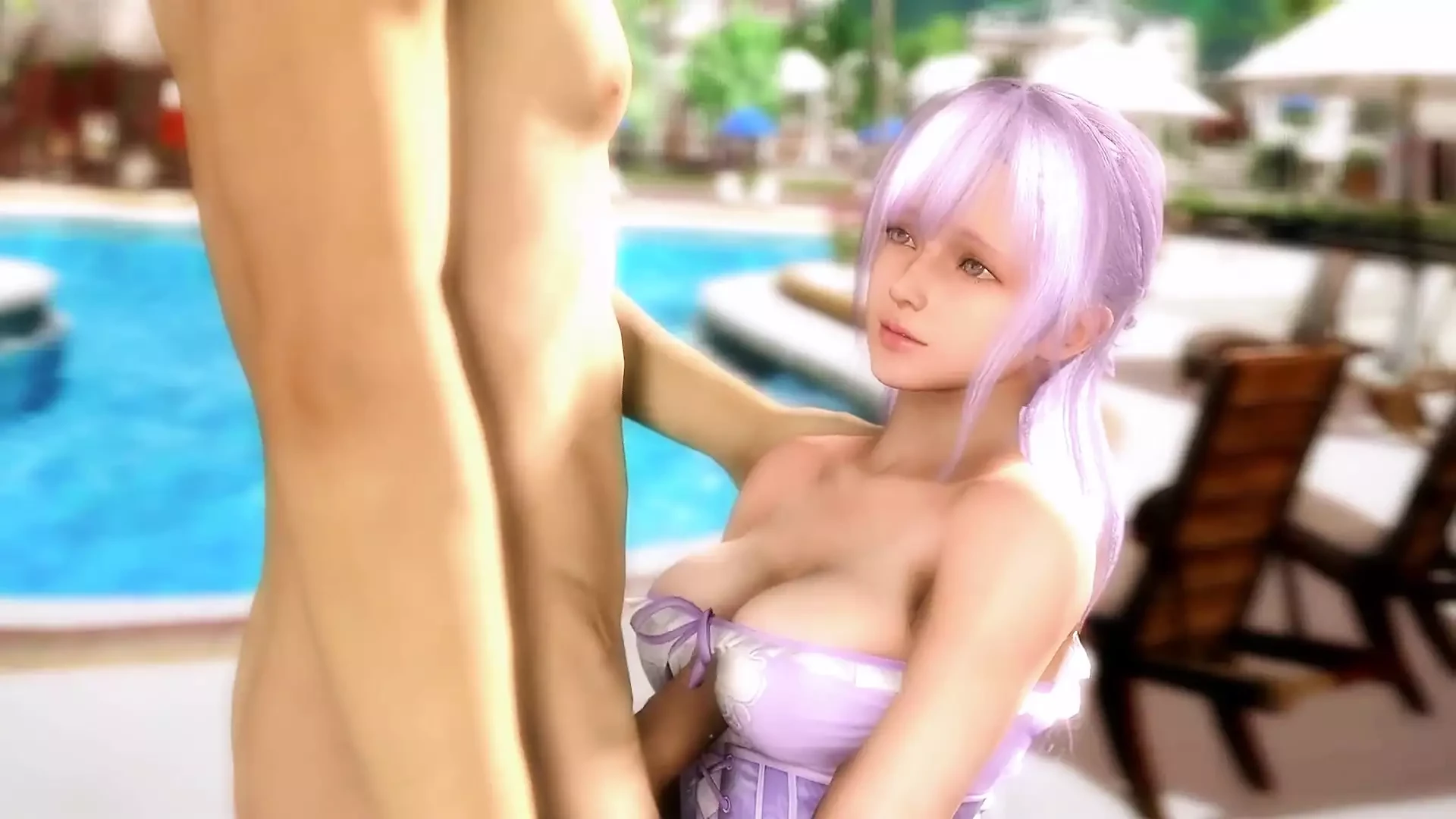 Doa sfm fiona在海滩上被干