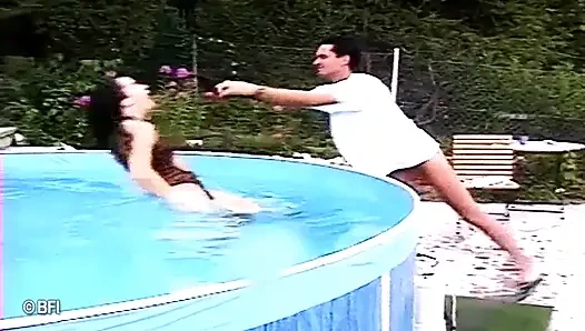 Training of joha spanking her ass in the backyard