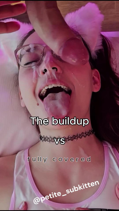 Facials - The Build-Up vs Fully Covered - Redhead POV