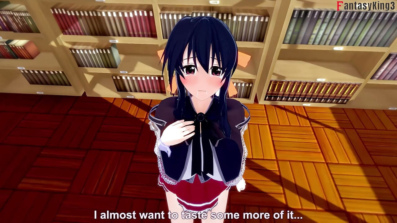 Akeno robi mi loda w publicznej bibliotece - DXD NTR Madness Series