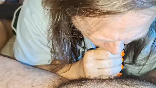 Granny next door needed her lawn mowed but had no money but offered a blowjob